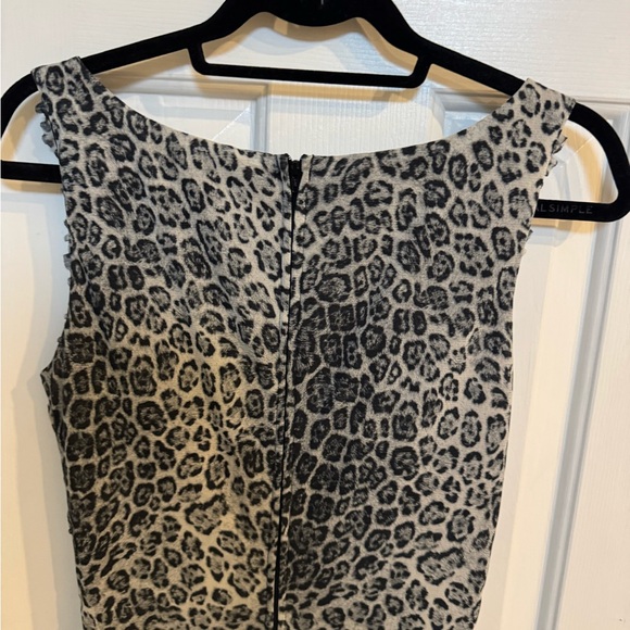Caché Vintage Gray & Black Mesh Leopard Print Dress - Picture 5 of 11